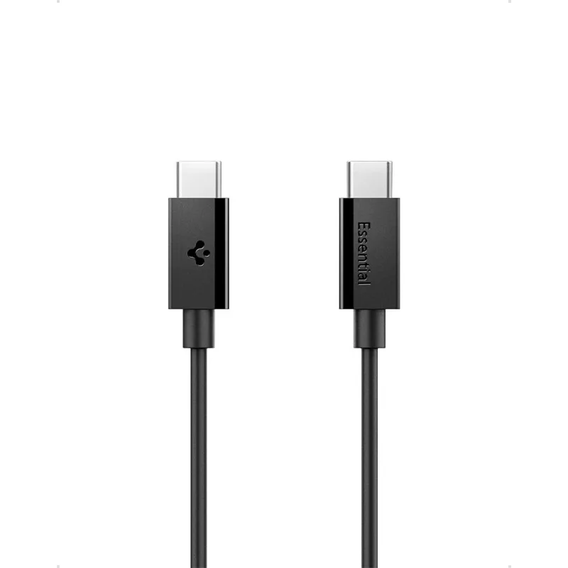 Kábel Spigen EB6020CC 60 W + kábel USB-C / USB-C 200 cm – čierny