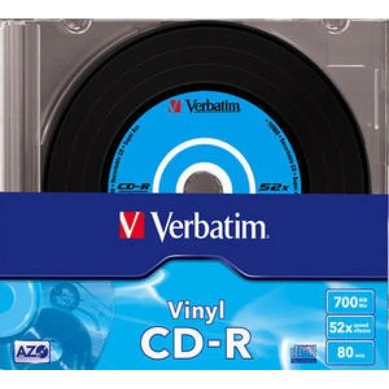 VERBATIM CD-R(10-Pack)Slim/ Vinyl/ DLP/ 52x/ 700MB 43426