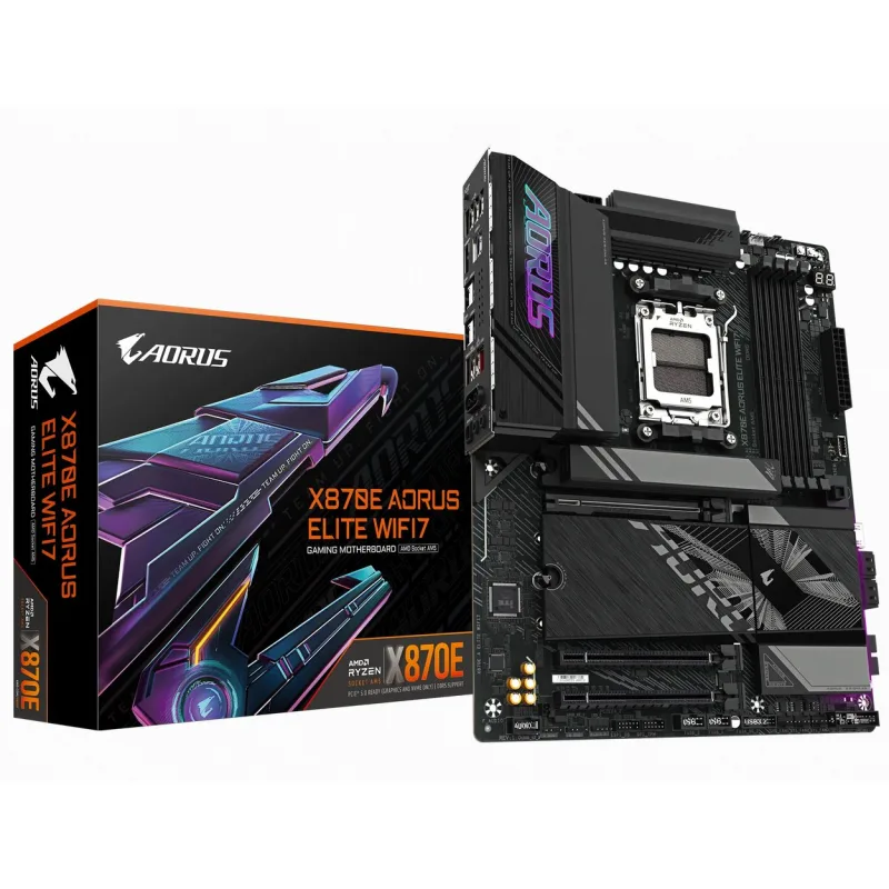 Gigabyte AORUS X870E ELITE WIFI7, AMD X870E, AM5, 4xDDR5, ATX