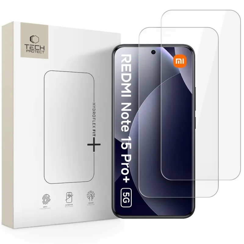 Tech-Protect Hydro flex+ 2-balenie hydrogélovej fólie pre Xiaomi Redmi Note 15 Pro+ 5G