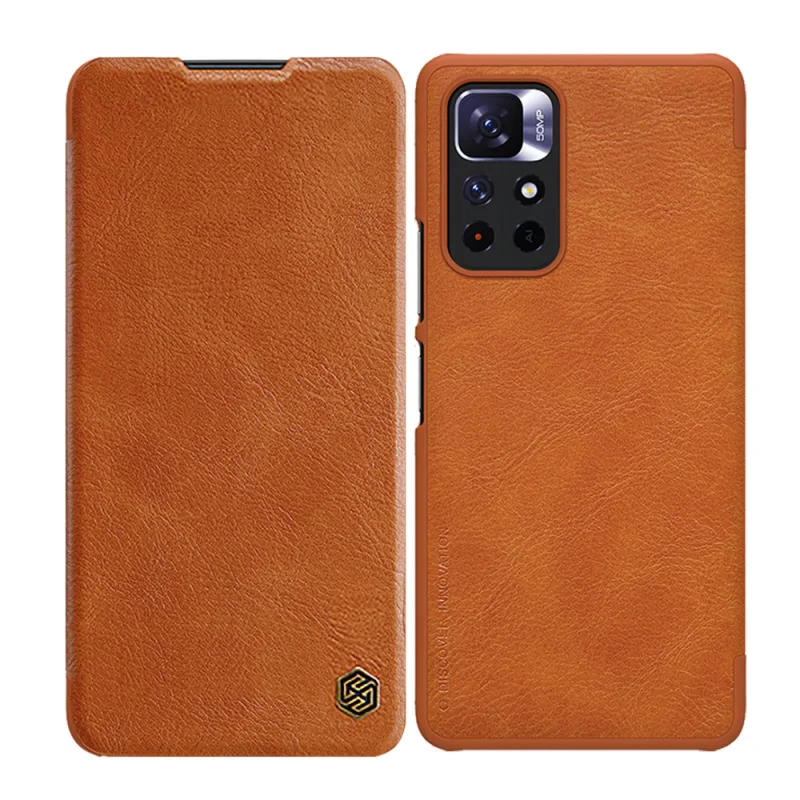 Puzdro Nillkin Qin Case pre Xiaomi Redmi Note 11T 5G / Note 11S 5G / Note 11 5G (Čína) / Poco M4 Pro 5G Kryt na fotoaparát Holster Kryt Flip Case Hned