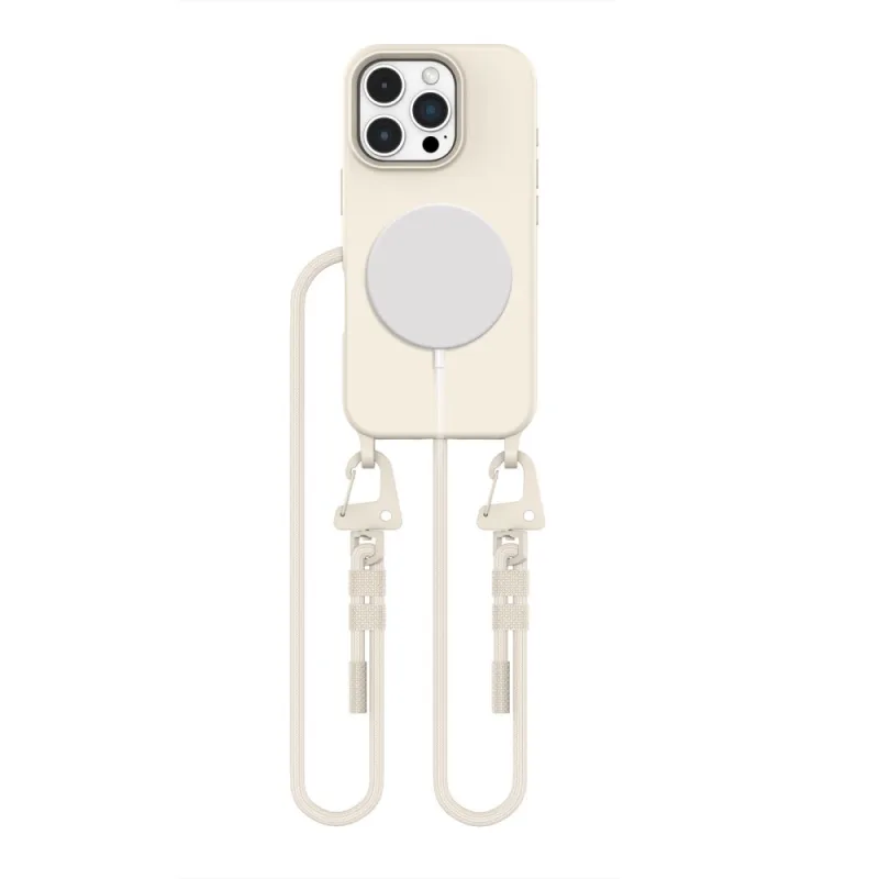 Puzdro Tech-Protect MagNecklace MagSafe pre iPhone 16 Pro Max – béžové