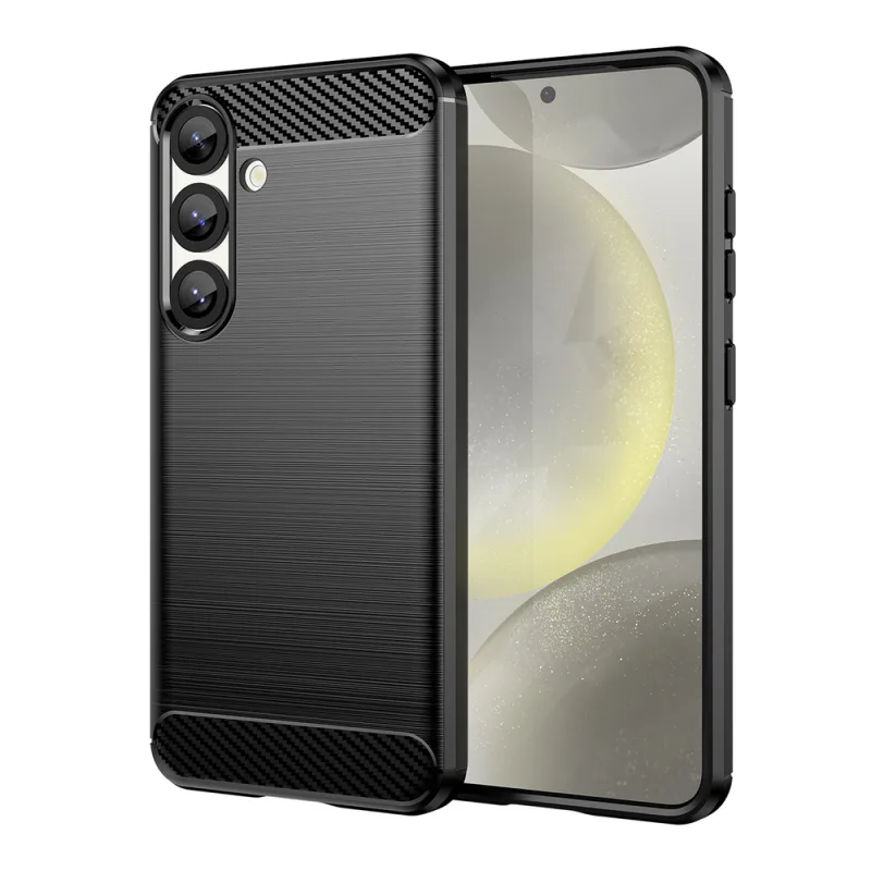 Uhlíkové puzdro flexibilné silikónové pre Xiaomi Poco M7 5G - čierne