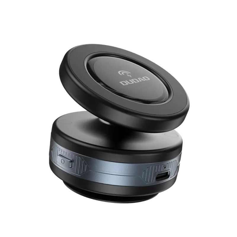 Držiak do auta Dudao F24MAX s 15W bezdrôtovou nabíjačkou, kompatibilný s MagSafe, s automatickou prísavkou – čierny