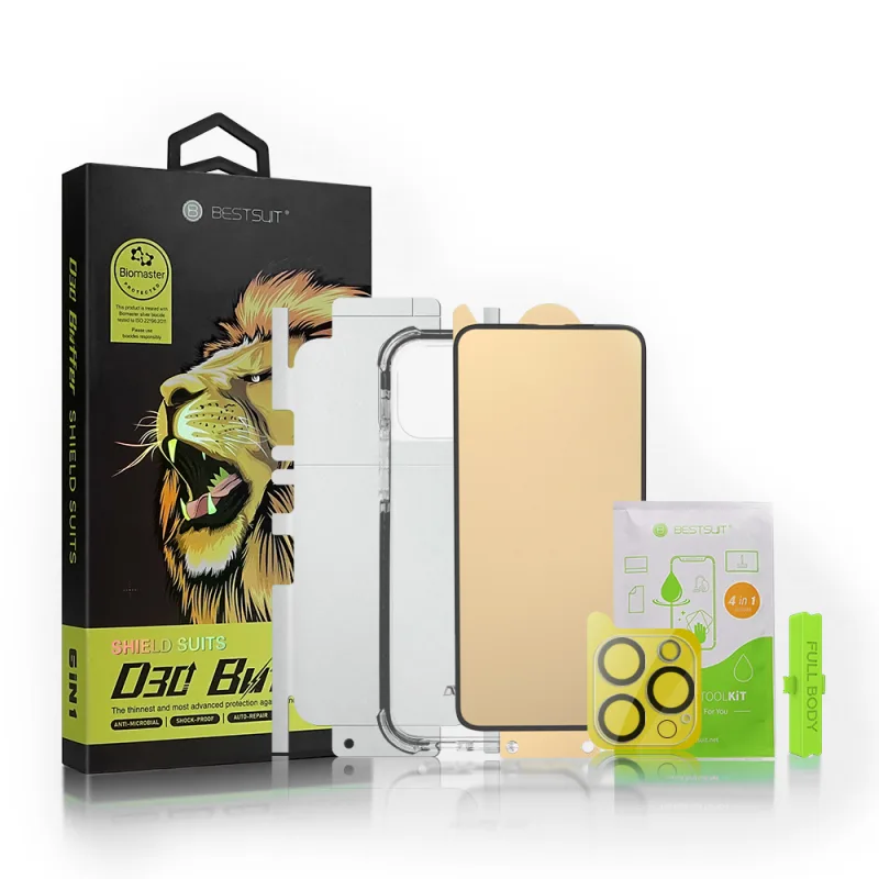 Set Bestsuit 6v1 pre iPhone 11 Pro Max puzdro / flexi tvrdené sklo / fólia na zadnej strane / sklo fotoaparátu / handričky / aplikátor (D30 Buffer)