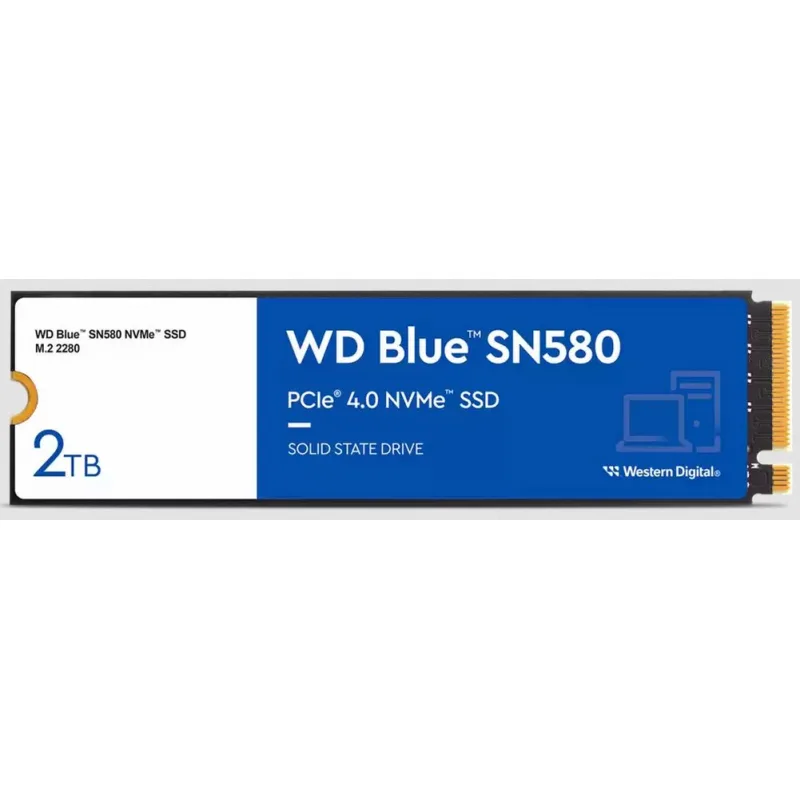 WD Blue SN580 SSD 2TB M.2 NVMe Gen4 4150/4150 MBps WDS200T3B0E