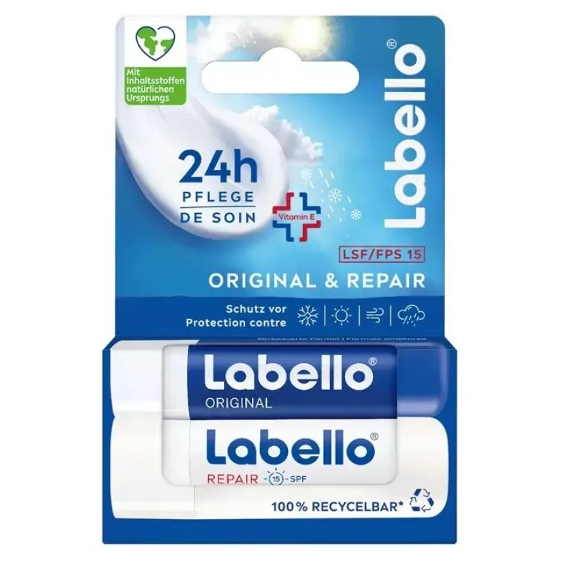 Labello Original & Med Repair balzam na pery 2x4.8g