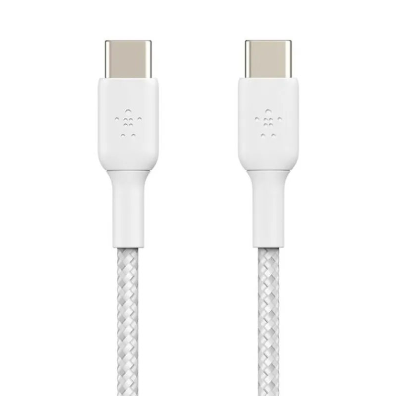 Belkin kábel Boost Charge Braided USB-C to USB-C 2m - White