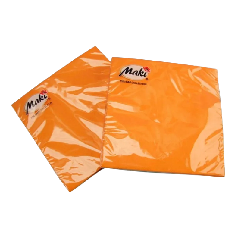 MAKI Jednofarebné obedové obrúsky 33x33cm SL CO 000300 oranžová 20ks