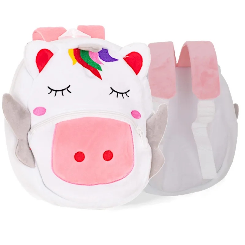 KIK Batoh do škôlky plyšový jednorožec 24cm
