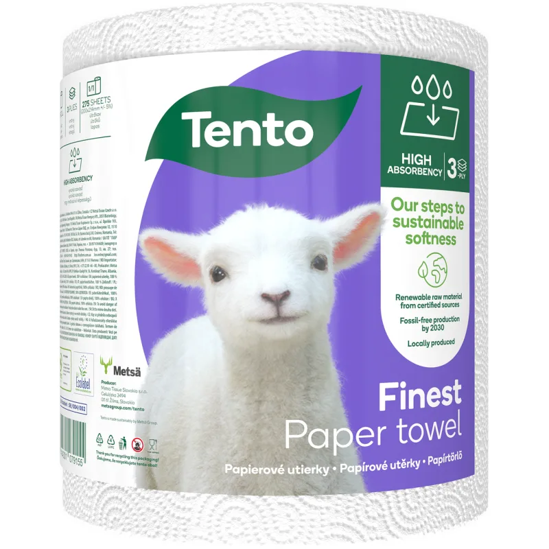 Tento kuchynské utierky Finest 3-vrstvové 275 útržkov