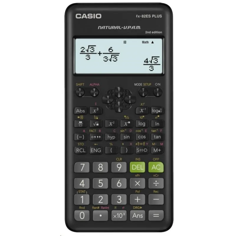 CASIO kalkulačka FX 82ES PLUS 2E, černá, školní, desetimístná FX 82ES…