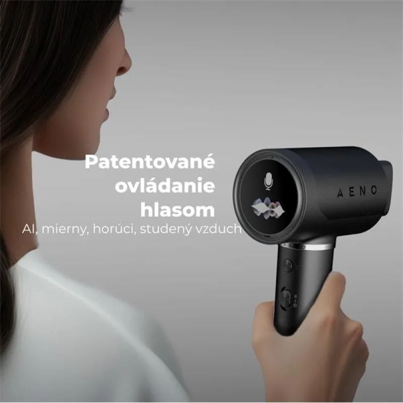 AENO AI ProDryer Fén HD5 čierny, 100km/h, Hlasové ovl., ionizátor, AI,…
