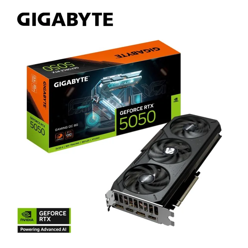 GIGABYTE VGA NVIDIA GeForce RTX 5050 GAMING OC 8G, 8G GDDR6, 2xDP, …