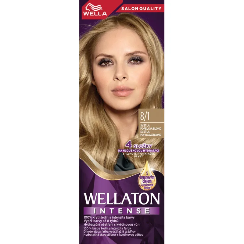 Wellaton farba na vlasy Intense 8/1 Svetlá popolavá blond