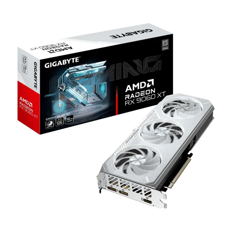 GIGABYTE VGA AMD Radeon RX 9060 XT GAMING OC ICE 16G, 16G GDDR6, 2xDP, …