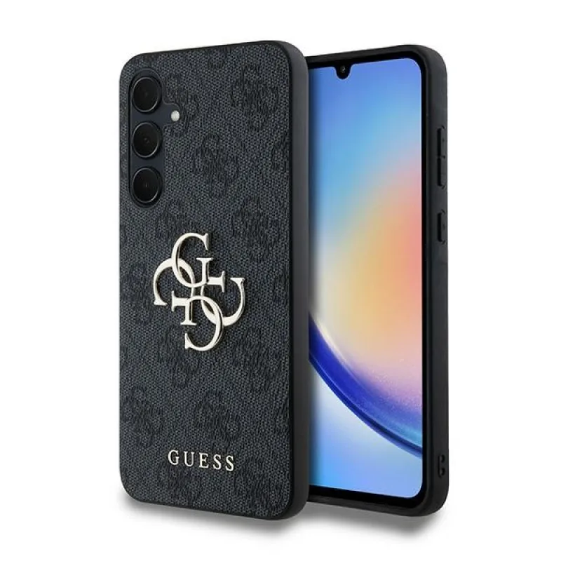 Puzdro Guess 4G Big Metal Logo pre Samsung Galaxy A35 - čierne