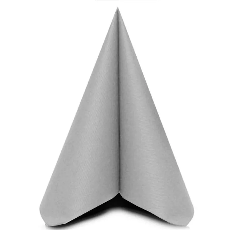 MANK 88953 obrúsky Airlaid Dinner 40x40cm Basic strieborná 50ks