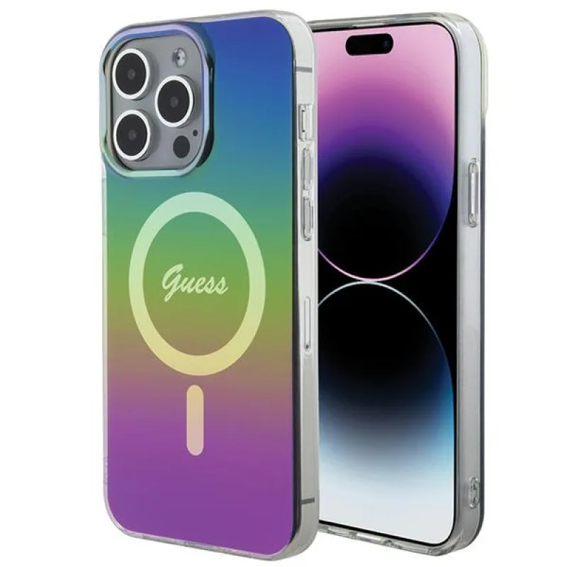 Guess IML Iridescent MagSafe puzdro pre iPhone 15 Pro Max 6,7" - viacfarebné