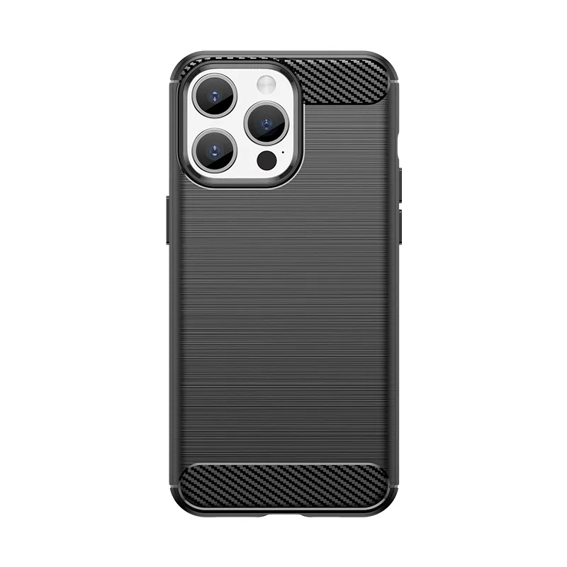 Flexibilné puzdro s karbónovým vzorom pre iPhone 15 Pro Max Carbon Case - čierne