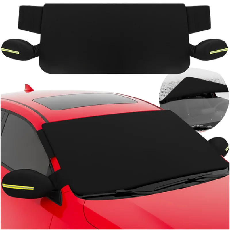 Xtrobb 27186 Ochranná textilná clona na čelné sklo a zrkadlá 183 x 80 cm, čierna