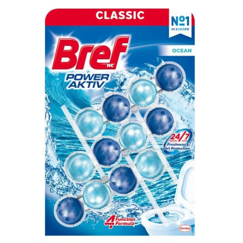 Bref Power Aktiv Ocean tuhý WC blok 3x50g