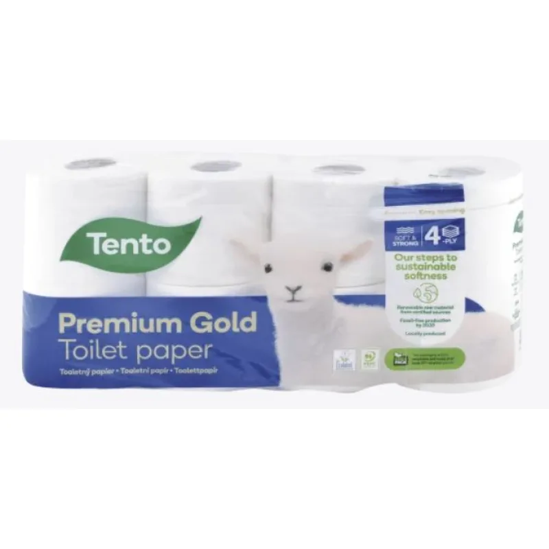 TENTO Premium Gold toaletný papier 4 vrstvy 8x150 útržkov