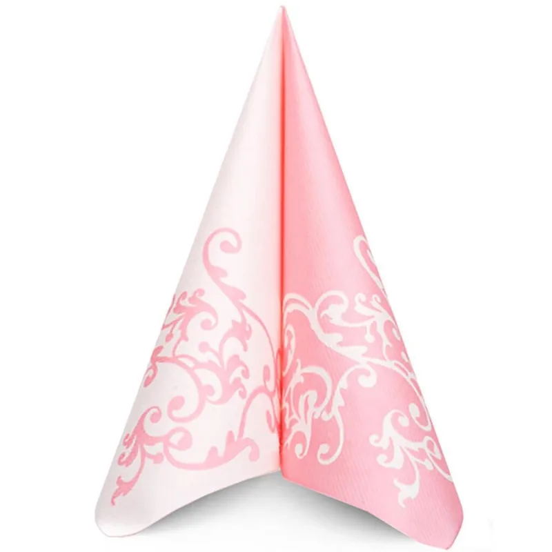 MANK 88322 obrúsky Airlaid Dinner 40x40cm Pomp ružovo-biela 50ks
