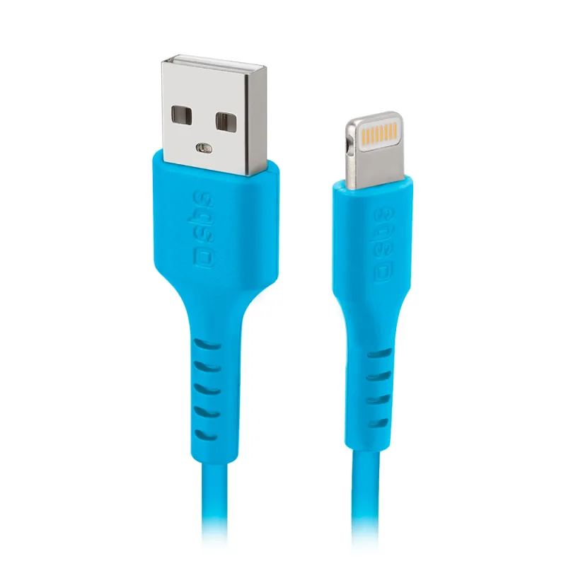 SBS TECABLEUSBIP589A USB-A - Lightning kábel - modrý
