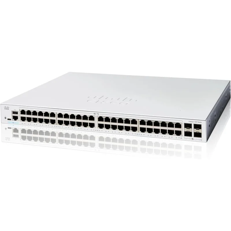 Cisco Catalyst switch C1300-48T-4X (48xGbE, 4xSFP+, fanless) - REFRESH…