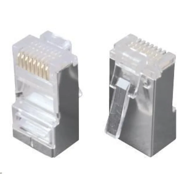 Solarix RJ45 konektor CAT5E STP 8p8c tienený, neohnutý na kábli / 100…