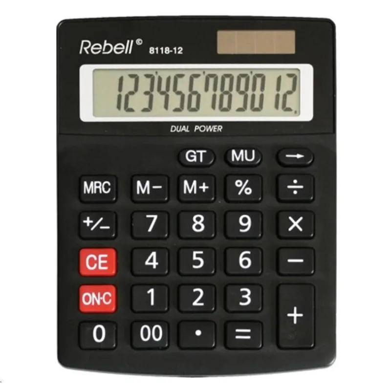 REBELL kalkulačka - RE-8118-12 BX RE-8118-12 BX