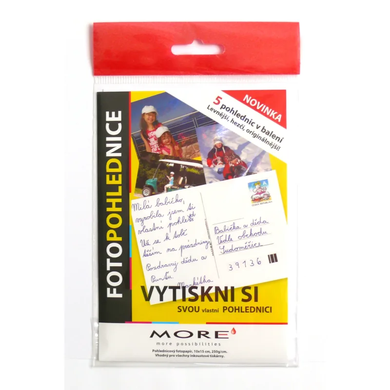 Fotopohľadnica 250g/ m2, 10x15 cm, glossy, 5ks/ bal M10562