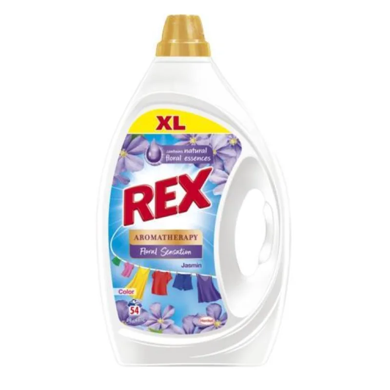 REX Jasmin Jojoba Essentials Oil prací gél 2,43l 54PD