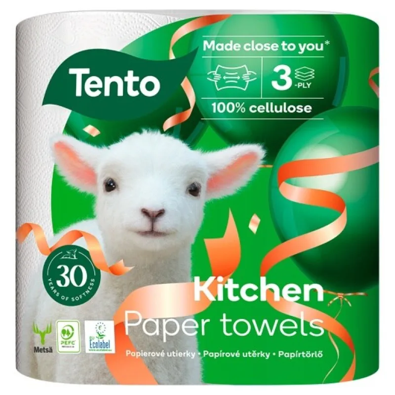 TENTO Kuchynské utierky Kitchen 3-vrstvové 2x73-146 útržkov, 17m