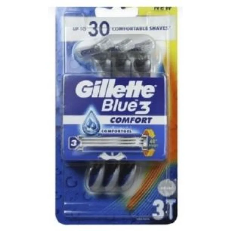 Gillette Blue3 3ks Comfort jednorázový strojček