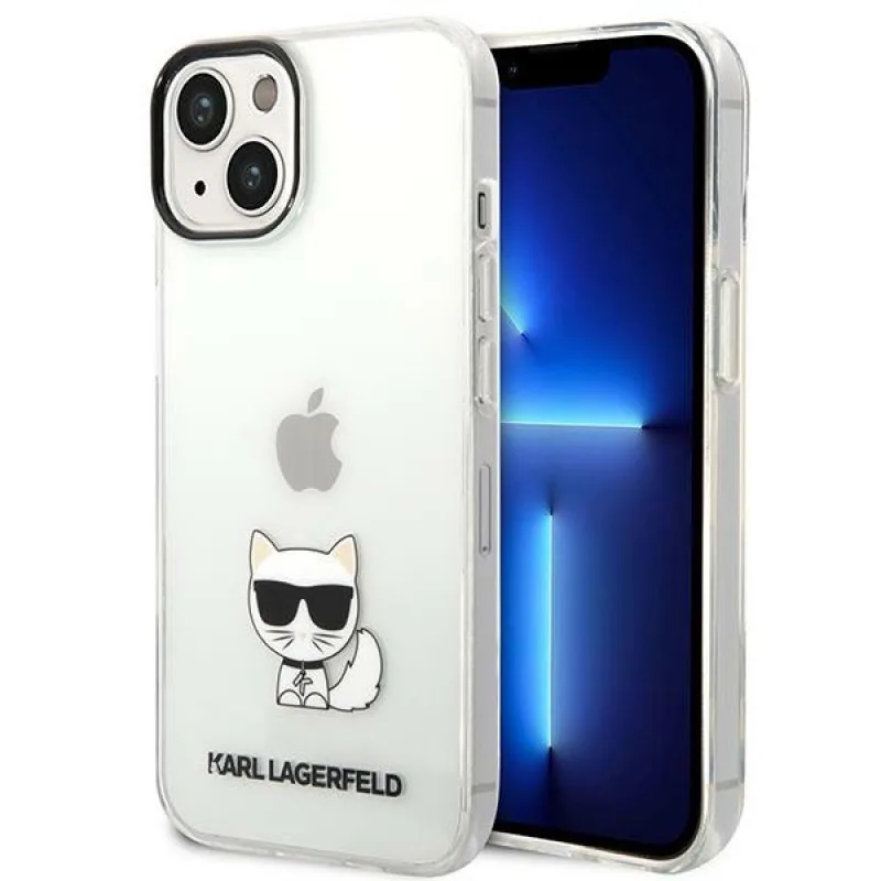 Karl Lagerfeld KLHCP14MCTTR iPhone 14 Plus 6,7 "pevné puzdro číre / priehľadné telo Choupette