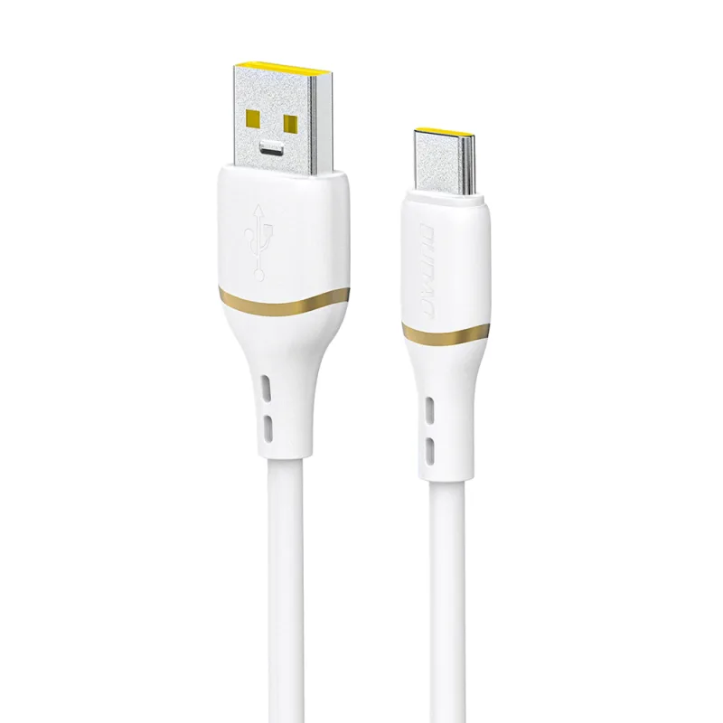 Dudao L25T USB-A - USB-C Silikónový kábel 5A 1m - Biely