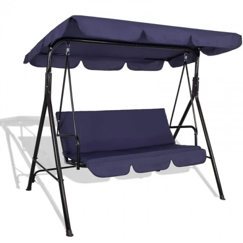 SPRINGOS Záhradná hojdačka LUNA - tmavomodrá