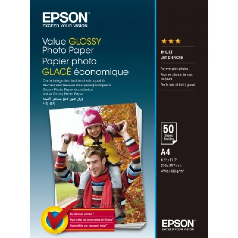 EPSON Value Glossy Photo Paper A4 50 listov C13S400036