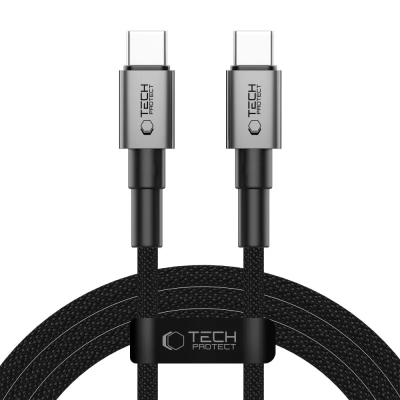 Kábel Tech-Protect UltraBoost DNA USB-C PD60W/3A 100 cm – sivý