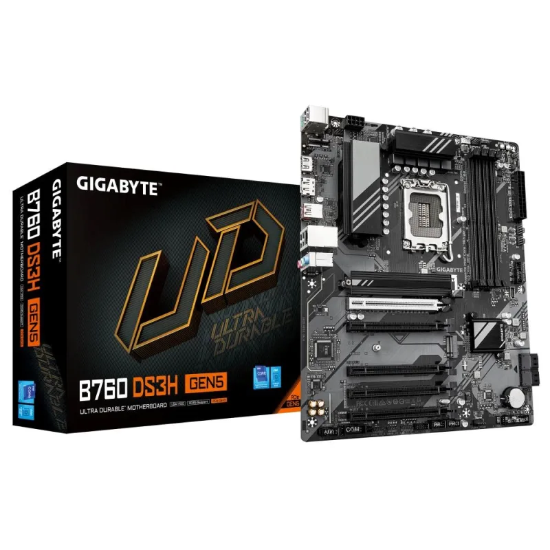 GIGABYTE MB Sc LGA1700 B760 DS3H GEN5, Intel B760, 4xDDR5, 1xDP, …