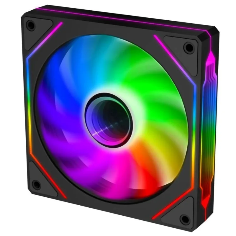 EVOLVEO 120UX-M, ventilátor, 120mm, 4pin molex, ARGB, master, čierny…