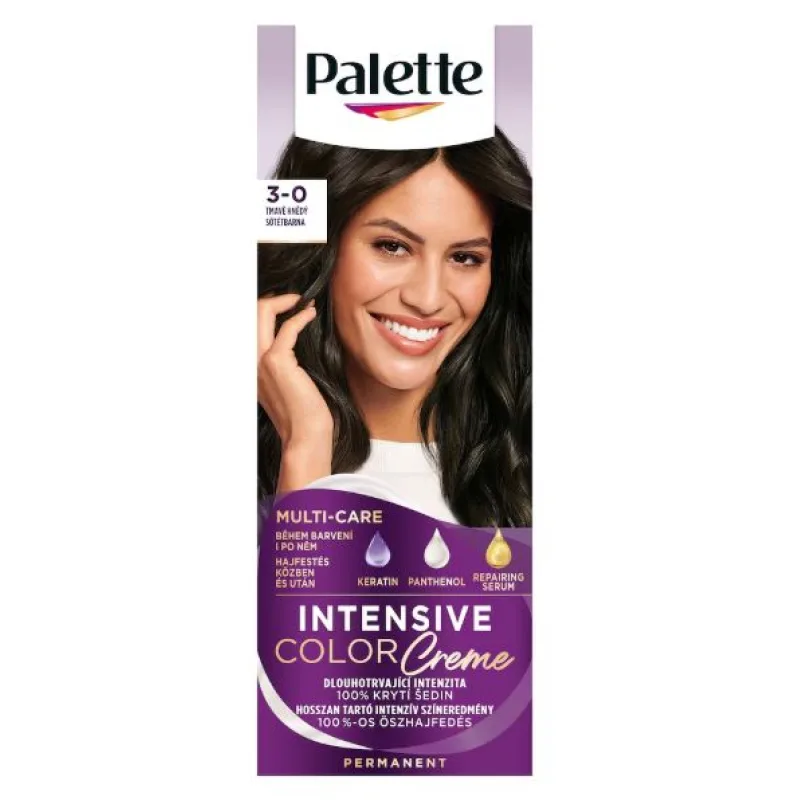 Palette Intensive Color Creme farba na vlasy Tmavohnedý 3-0