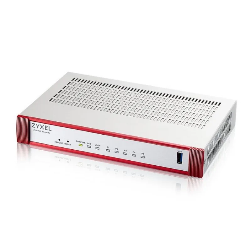 Zyxel USG FLEX 50 HP, 5 Gigabit user-definable ports, 1*1G PoE+, 1*USB with 1 YR Entry Defense Pack
