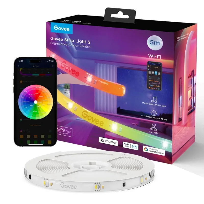 Govee WiFi RGBICW Smart PRO LED pásek 5m Matter - extra odolný H612ACD1