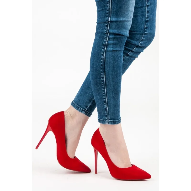 Dámske červené lodičky - WD36R 35