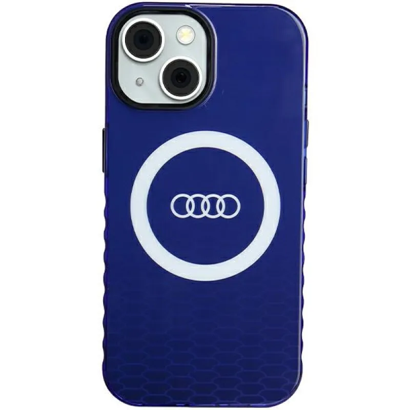 Puzdro Audi IML Big Logo MagSafe pre iPhone 15 / 14 / 13 - modré