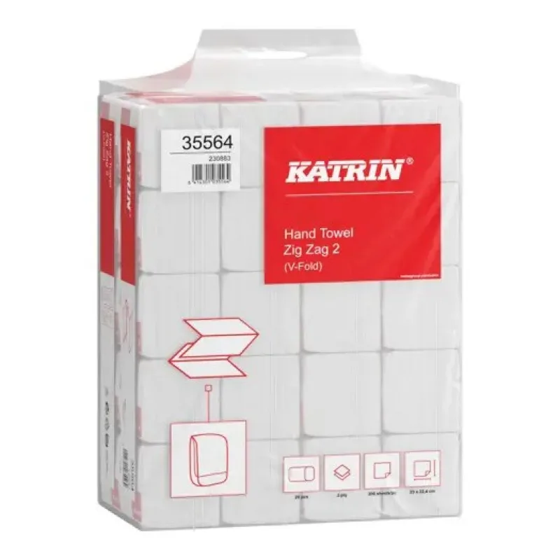 Katrin skladané uteráky ZZ natural 20 x 200 útržkov 2-vrstvové Handy Pack
