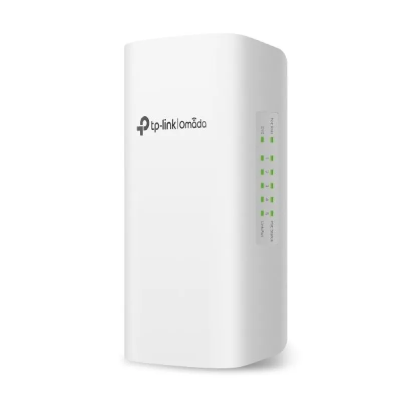 tp-link SG2005P-PD, 5 portový gigabitový outdoor switch Omada s 1 vstupním gigabitovým portem PoE++ a 4 výstupními porty PoE+